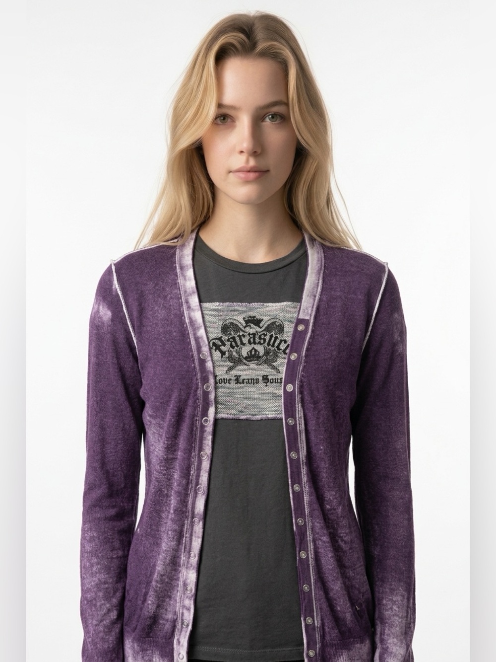Parasuco garment dyed knit cardigan